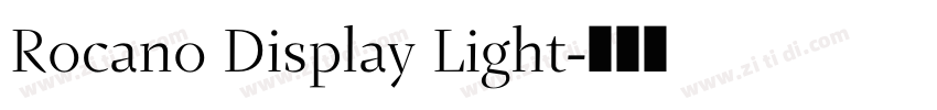 Rocano Display Light字体转换